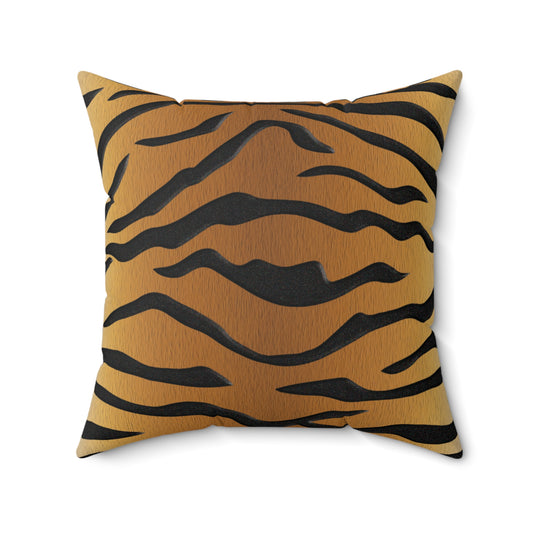 Tiger Striped Square Pillow