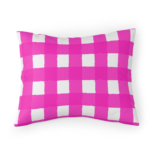 Perfectly Imperfect Hot Pink/White Pillow Sham