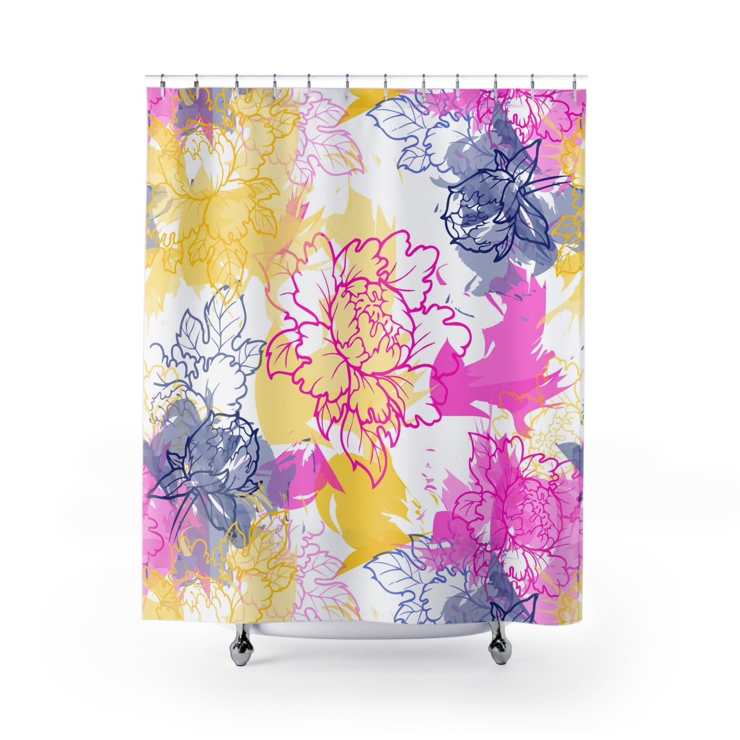 Watercolor Floral Dreams Shower Curtains