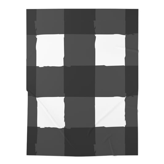 Perfectly Imperfect Black/White Checkered Baby Swaddle Blanket
