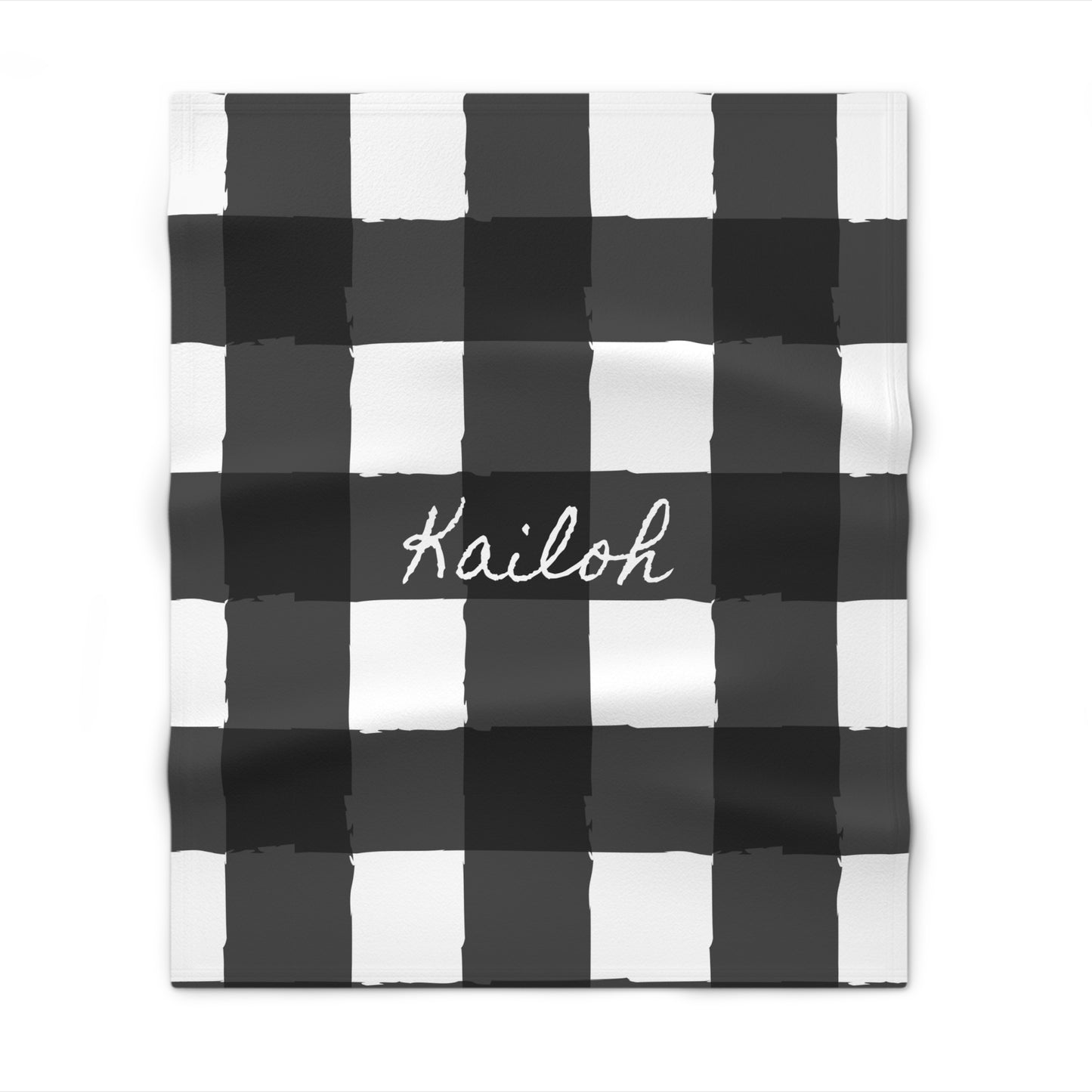 Perfectly Imperfect Kids Black/White Checkered Throw Blanket