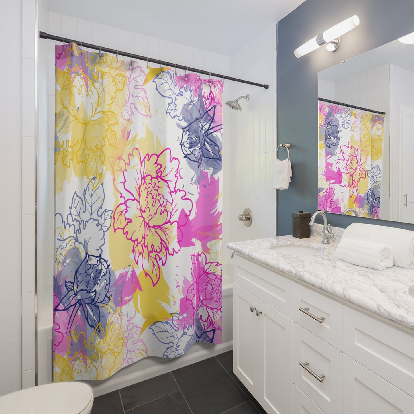 Watercolor Floral Dreams Shower Curtains