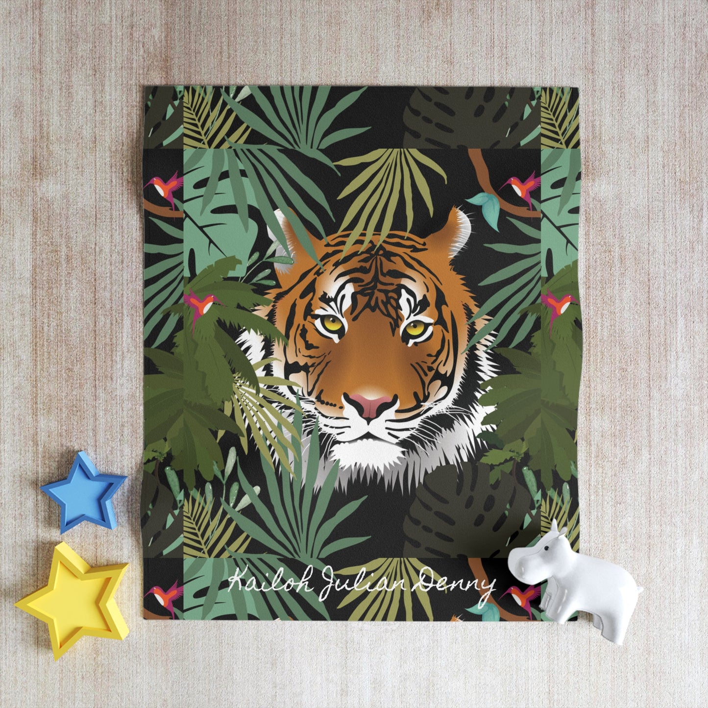 Jungle Tiger Personalized Throw Blanket