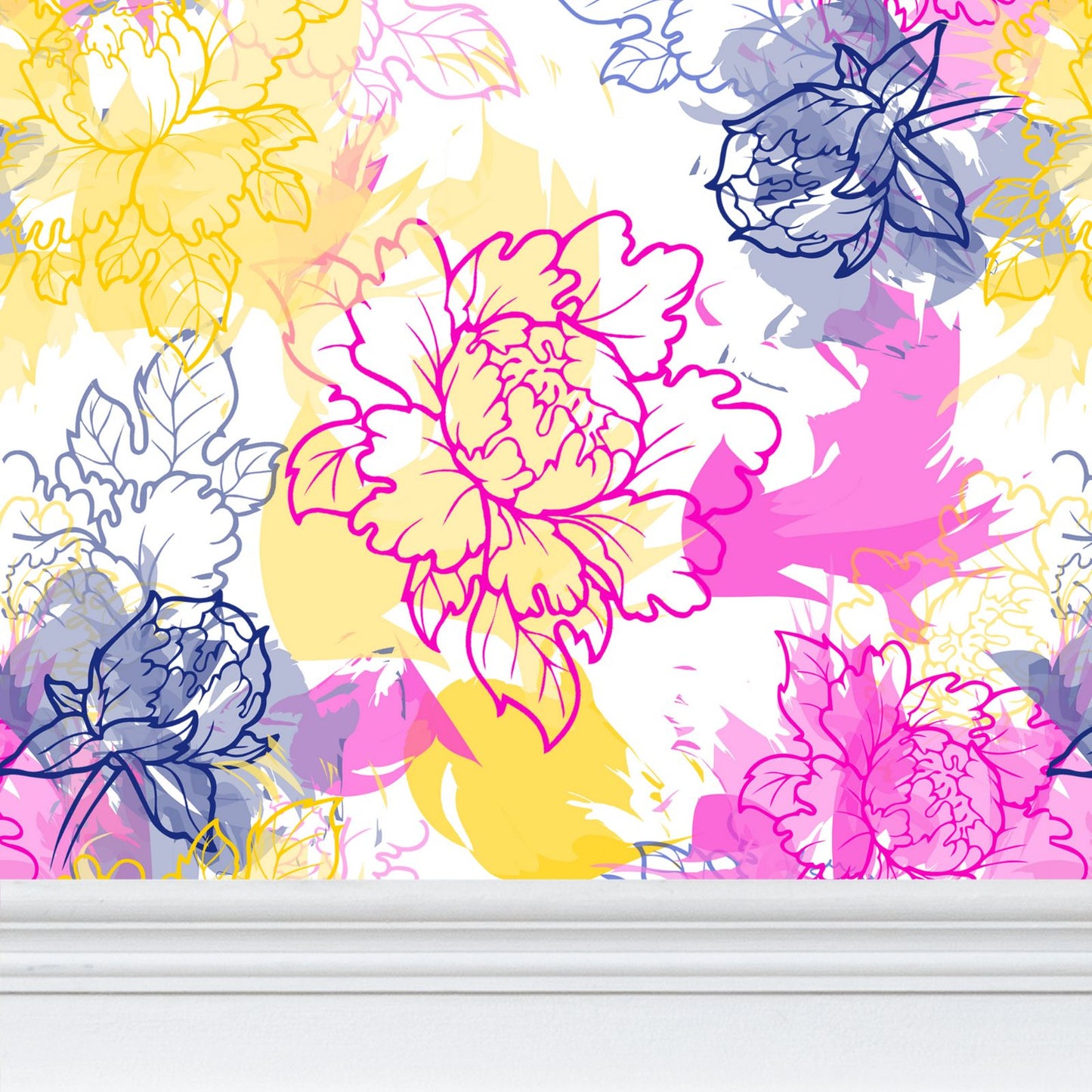 Watercolor Floral Dreams Wallpaper