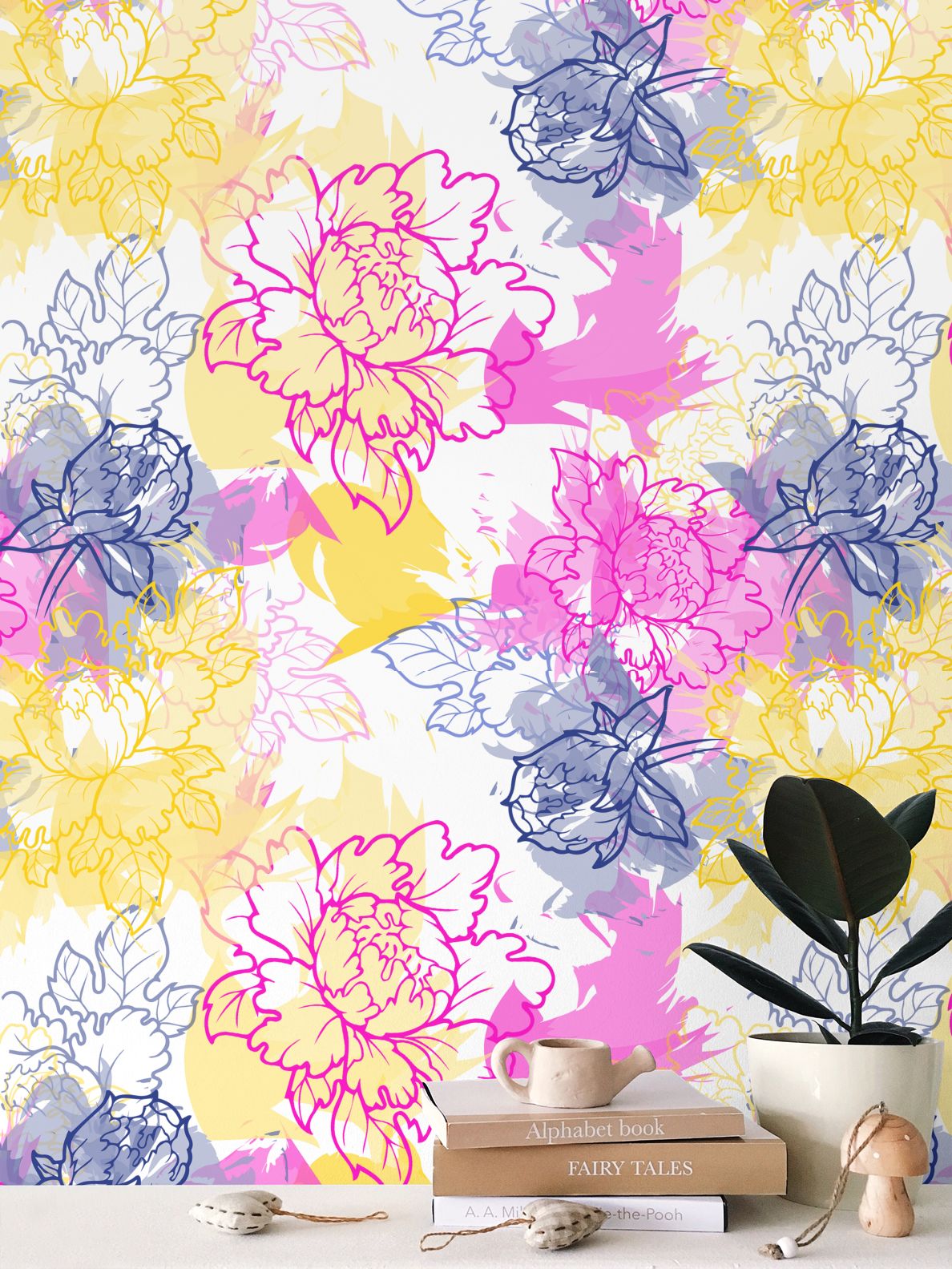 Watercolor Floral Dreams Wallpaper