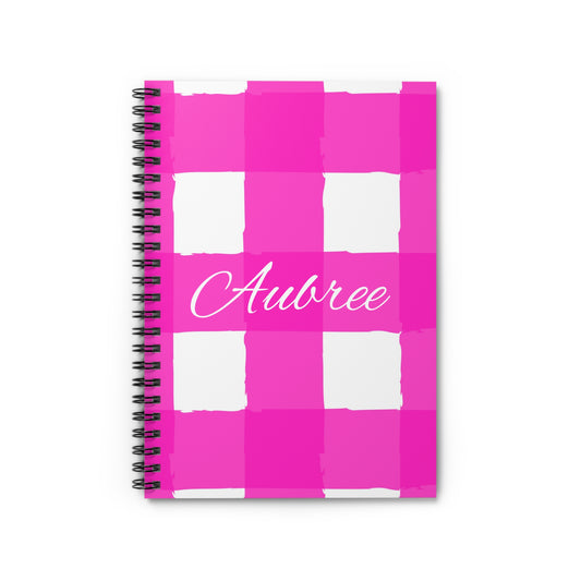 Perfectly Imperfect Hot Pink/White Spiral Notebook - Ruled Line