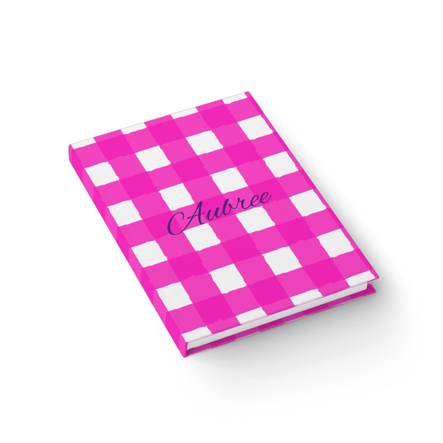 Perfectly Imperfect Hot Pink/White Personalized Journal - Ruled Line