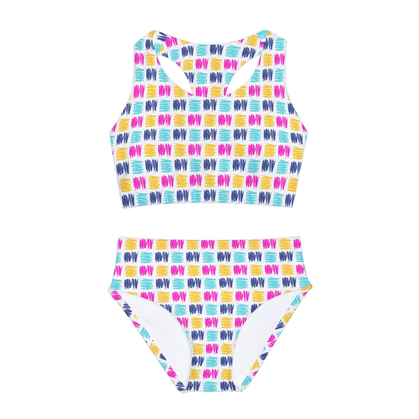 Girls Scribble Two Piece Swimsuit