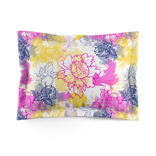 Watercolor Floral Dreams Microfiber Pillow Sham