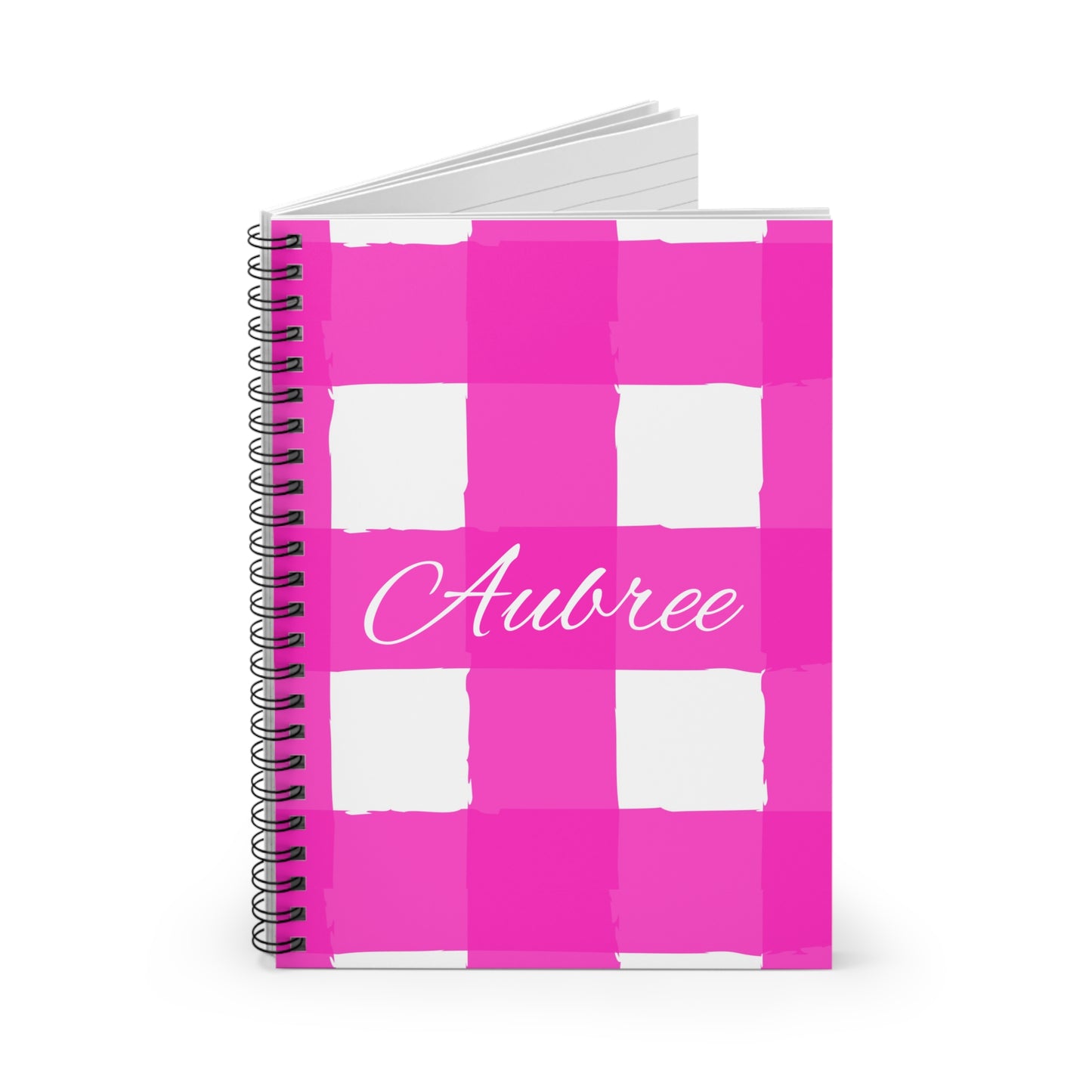 Perfectly Imperfect Hot Pink/White Spiral Notebook - Ruled Line