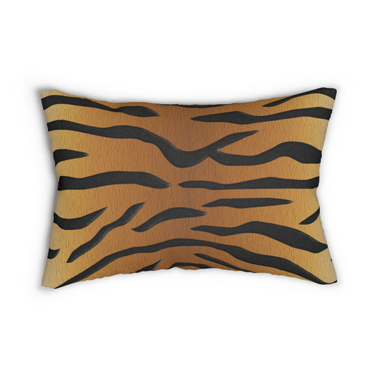 Tiger Striped Lumbar Pillow