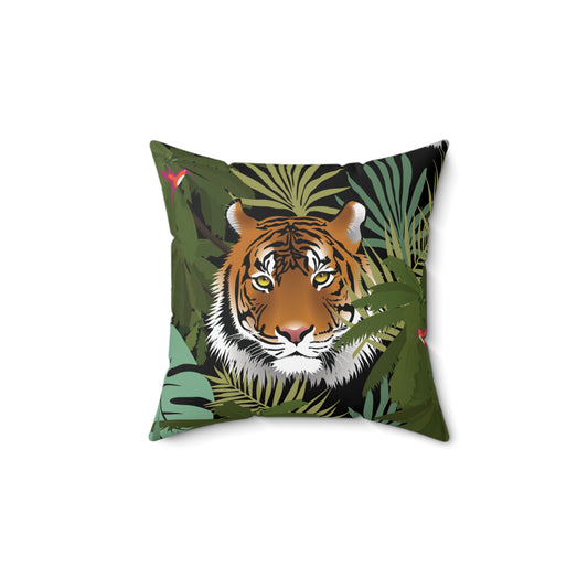 Jungle Tiger Square Pillow