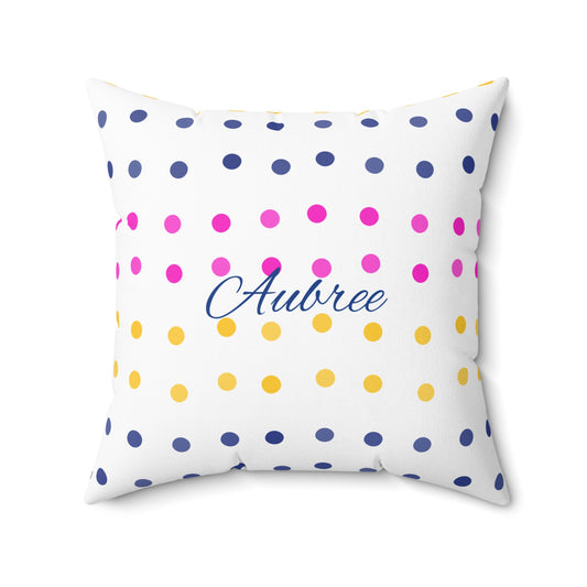 Connect The Dots Polyester Square Pillow